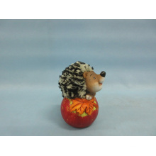 Apple Hedgehog forma de artesanía de cerámica (LOE2535-C8.5)